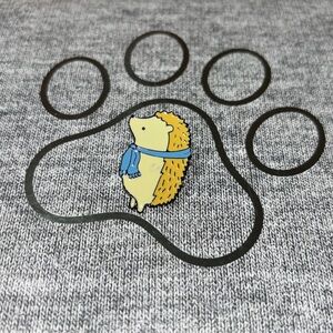 Hedgehog in Blue Scarf Metal and Enamel Decorative Pin